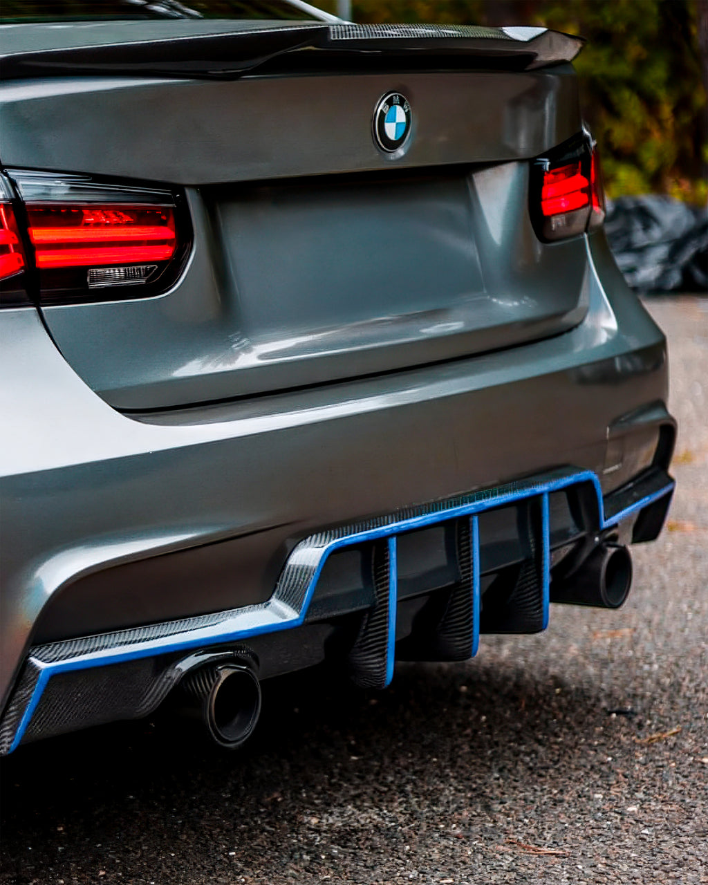 Signature Series Carbon Fiber Rear Diffuser – BMW F30 3 Series