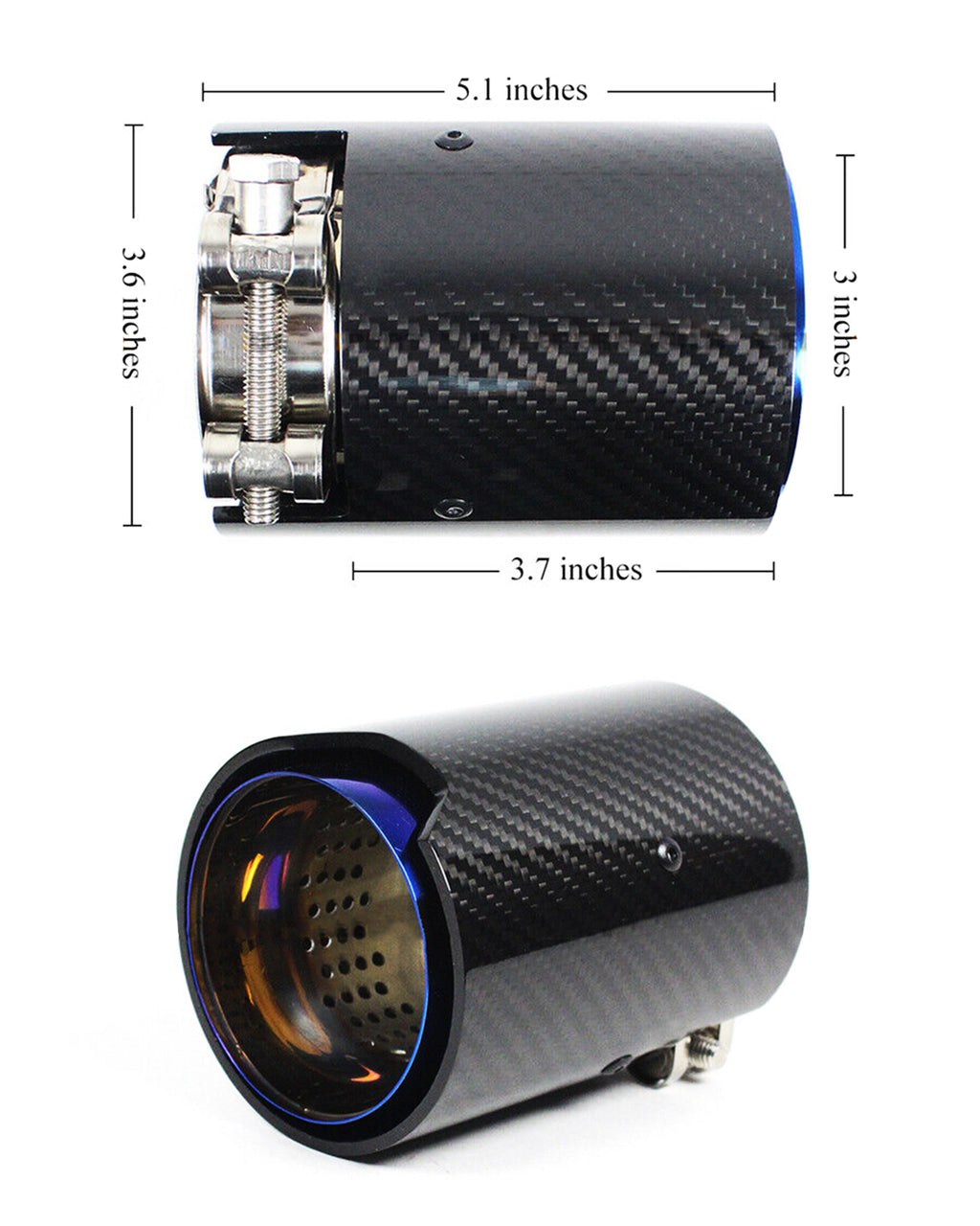 Carbon Fiber Stainless Burnt Exhaust Tips – BMW M2 / M3 / M4